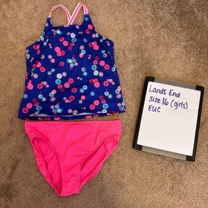 Lands End girls tankini